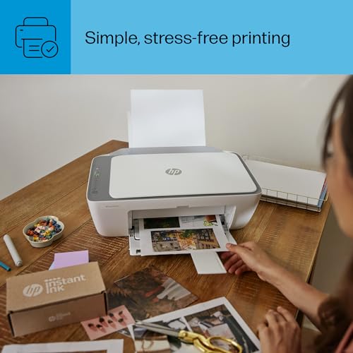 HP DeskJet 2855e Wireless All-in-One Color Inkjet Printer, Scanner, Copier, Best-for-home, 3 months of ink included (588S5A)-UPStoxs