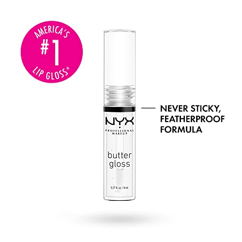 NYX PROFESSIONAL MAKEUP Butter Gloss, Non-Sticky Lip Gloss - Sugar Glass (Clear)-UPStoxs