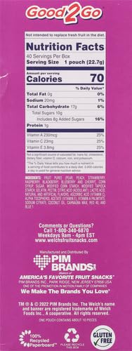 Welch's Fruit Snacks, Berries 'n Cherries, Perfect Halloween Candy Bulk Pack, Gluten Free, Individual Single Serve Bags, 0.8 oz (Pack of 40)-UPStoxs