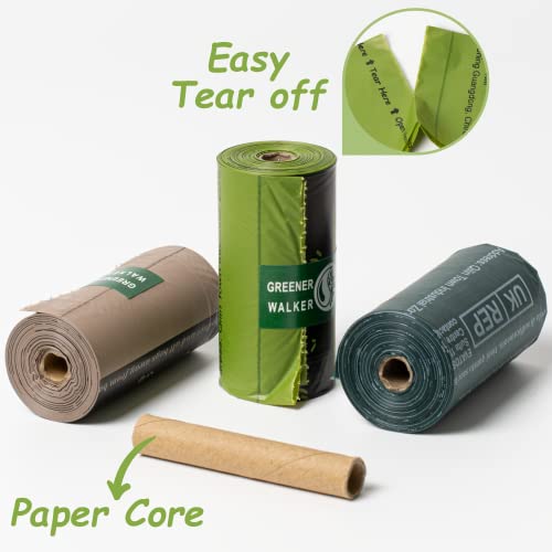 Greener Walker Poop Bags for Dog Waste-540 Bags,Extra Thick Strong 100% Leak Proof Dog Waste Bags (Green)-UPStoxs