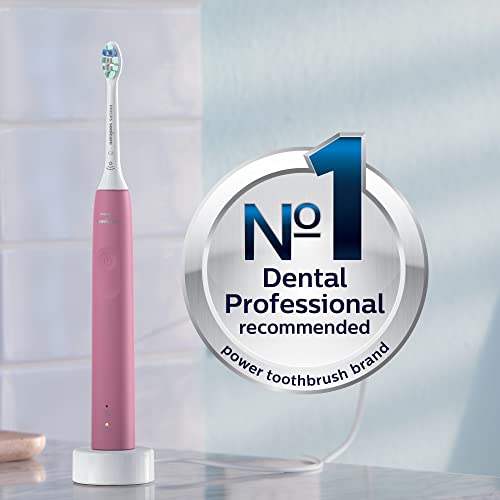 Philips Sonicare 4100 Power Toothbrush, Rechargeable Electric Toothbrush with Pressure Sensor, Deep Pink HX3681/26-UPStoxs