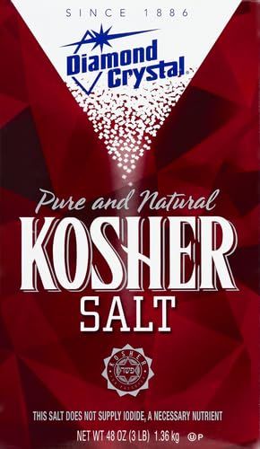 Diamond Crystal Kosher Salt – Full Flavor, No Additives and Less Sodium - Pure and Natural Since 1886 (Restuarant Pack) - 3 Pound Box-UPStoxs