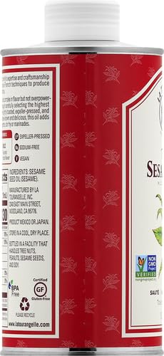 La Tourangelle, Toasted Sesame Oil, Great for Cooking, Add to Noodles, Stir-Fry, Vegetables, Vinaigrettes, and Marinades, 16.9 Fl Oz-UPStoxs