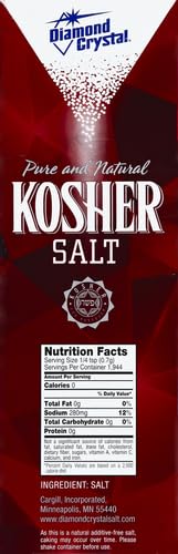 Diamond Crystal Kosher Salt – Full Flavor, No Additives and Less Sodium - Pure and Natural Since 1886 (Restuarant Pack) - 3 Pound Box-UPStoxs