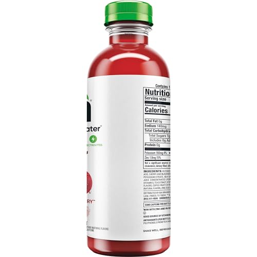 Bai Antioxidant Infused Water Beverage, Zambia Bing Cherry, with Vitamin C and No Artificial Sweeteners, 18 Fluid Ounce Bottle, 12 Pack-UPStoxs