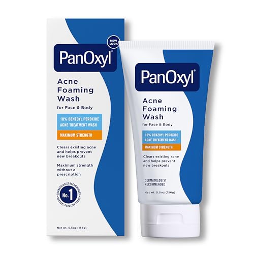 PanOxyl Acne Foaming Wash Benzoyl Peroxide 10% Maximum Strength Antimicrobial, 5.5 Oz-UPStoxs