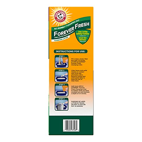 Arm & Hammer Forever Fresh Clumping Cat Litter Cedarwood, MultiCat 18lb, Pet Friendly with Essential Oils, (Pack of 1)-UPStoxs