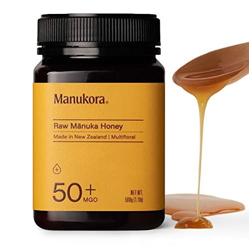 Manukora Raw Manuka Honey, MGO 50+, New Zealand Honey, Non-GMO, Traceable from Hive to Hand, Daily Wellness Support - 500g (1.1 Lb)-UPStoxs