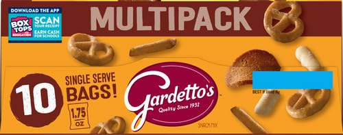 Gardetto's Snack Mix, Original Recipe, Multipack Snack Bags, 1.75 oz, Kids Snacks, Back to School Snacks, 10 ct-UPStoxs