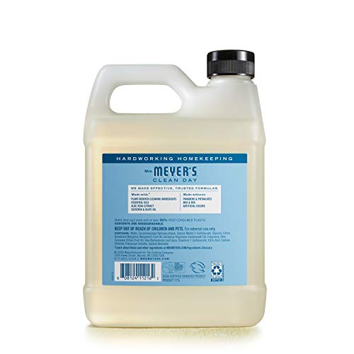 MRS. MEYER'S CLEAN DAY Liquid Hand Soap Refill, Rainwater, 33 OZ-UPStoxs