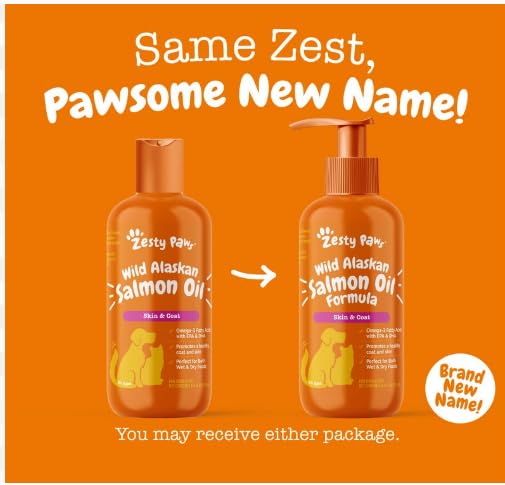 Wild Alaskan Salmon Oil Formula for Dogs & Cats - Omega 3 Skin & Coat Support - Liquid Food Supplement for Pets - Natural EPA + DHA Fatty Acids for Joint Function, Immune & Heart Health 16oz-UPStoxs