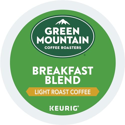 Green Mountain Coffee Roasters Breakfast Blend Single-Serve Keurig K-Cup Pods, Light Roast Coffee, 96 Count (4 Packs of 24)-UPStoxs