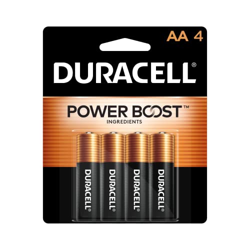 Duracell - CopperTop AA Alkaline Batteries - Long Lasting, All-Purpose Double A Battery for Household and Business, 4 Batteries, Power Remotes, Toys, and More, Reliable and Trustworthy-UPStoxs