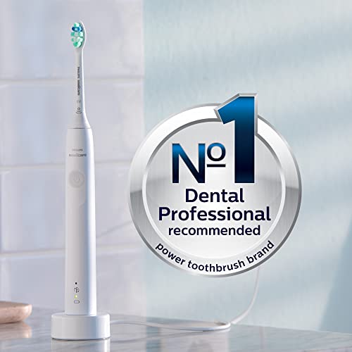 Philips Sonicare 4100 Power Toothbrush, Rechargeable Electric Toothbrush with Pressure Sensor, White HX3681/23-UPStoxs