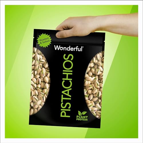 Wonderful Pistachios In Shell, Roasted & Salted Nuts, 48 Ounce Resealable Bag, Protein Snacks, Bulk Snacks, Healthy Snacks for Adults-UPStoxs