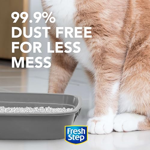 Fresh Step Clumping Cat Litter, Lightweight, Extreme, Long Lasting Odor Control Kitty Litter with Activated Charcoal, Low Dust Formula, 15.4 lb (Package May Vary)-UPStoxs