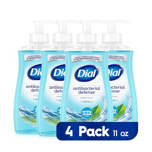 Dial Antibacterial Liquid Hand Soap, Spring Water, 11 fl oz (Pack of 4)-UPStoxs