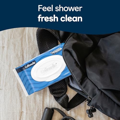 Cottonelle Fresh Feel Flushable Wet Wipes, Adult Wet Wipes, 8 Flip-Top Packs, 42 Wipes Per Pack (336 Total Wipes), Packaging May Vary-UPStoxs