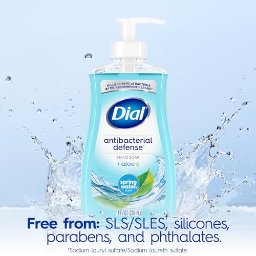 Dial Antibacterial Liquid Hand Soap, Spring Water, 11 fl oz (Pack of 4)-UPStoxs