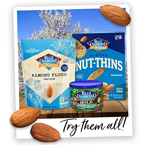 Blue Diamond Almonds Whole Natural Raw Snack Nuts, 100 Calorie Travel Bags, 32 count-UPStoxs