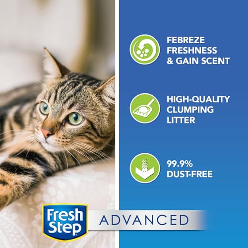 Fresh Step Clumping Cat Litter, With Gain, Advanced, Extra Large, 37 Pounds total (2 Pack of 18.5lb Boxes)-UPStoxs