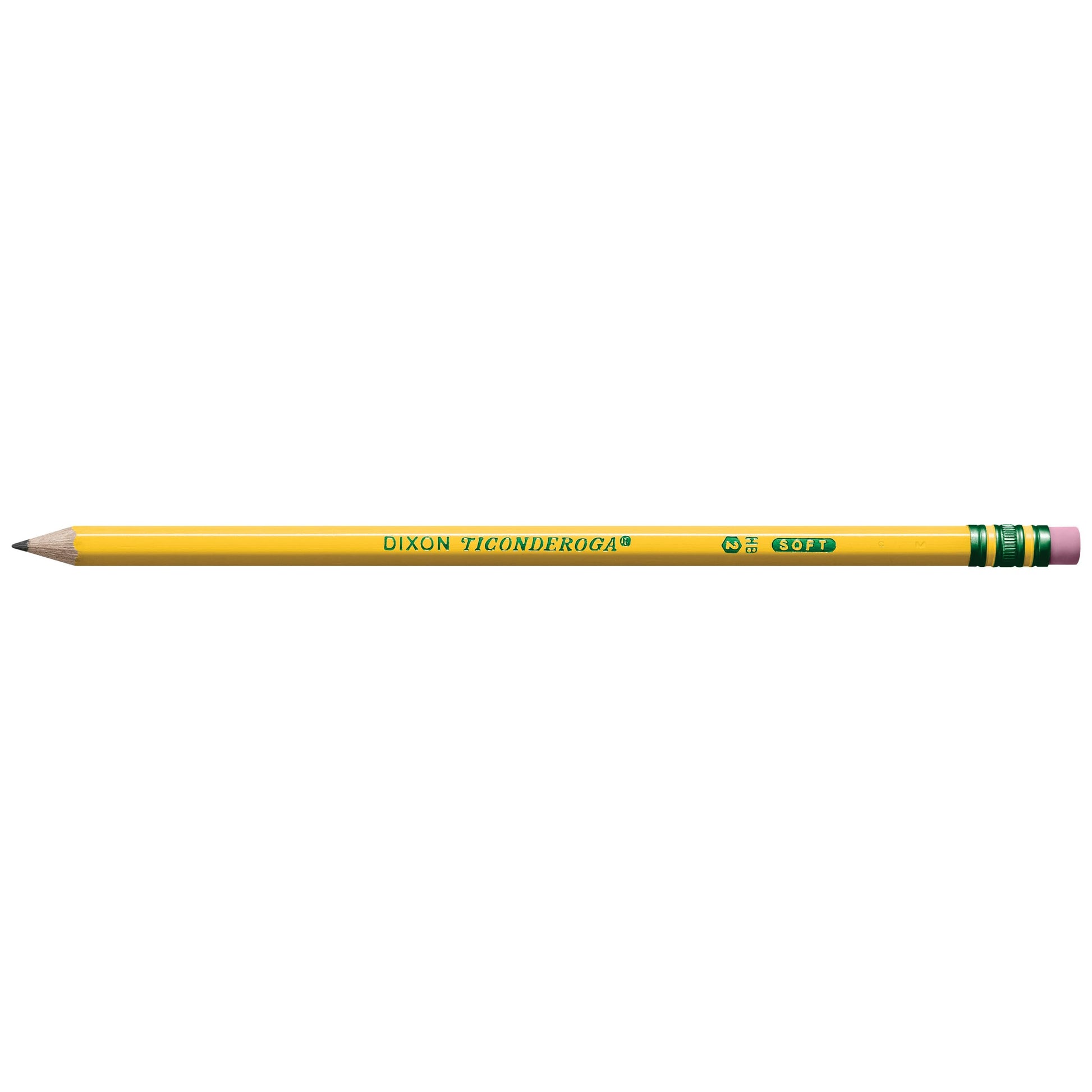 Ticonderoga Wood-Cased Pencils, Pre-Sharpened, 2 HB Soft, Yellow, 12 Count-UPStoxs