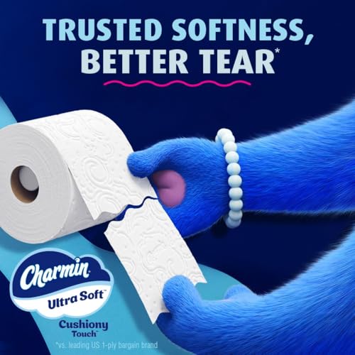 Charmin Ultra Soft Cushiony Touch Toilet Paper, 24 Family Mega Rolls = 123 Regular Rolls-UPStoxs