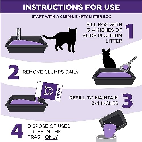 Arm Hammer SLIDE Platinum Multi-Cat Easy Clean-Up Clumping Cat Litter, 14 Days of Odor Control 18 lb-UPStoxs