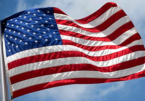 VIPPER American Flag 3x5 FT Outdoor - USA Heavy duty Nylon US Flags with Embroidered Stars, Sewn Stripes and Brass Grommets-UPStoxs