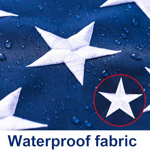 VIPPER American Flag 3x5 FT Outdoor - USA Heavy duty Nylon US Flags with Embroidered Stars, Sewn Stripes and Brass Grommets-UPStoxs