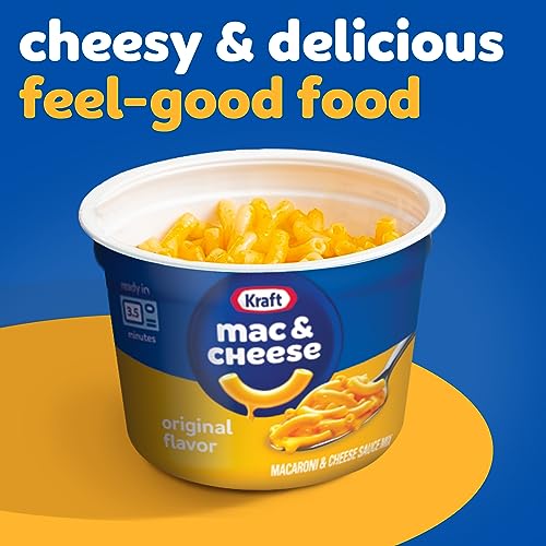 Kraft Original Easy Microwavable Macaroni and Cheese Cups (8 ct Box, 2.05 oz Cups)-UPStoxs