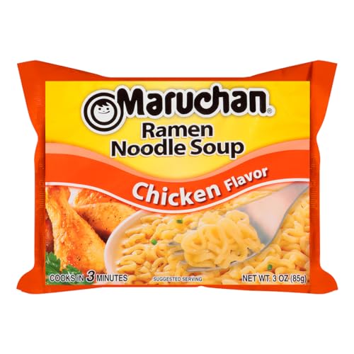 Maruchan Ramen Chicken, Instant Ramen Noodles, Ready to Eat Meals, 3 Oz, 24 Count-UPStoxs