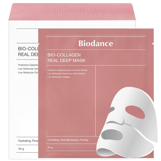 BIODANCE Bio-Collagen Real Deep Mask, Hydrating Overnight Hydrogel Mask, Pore Minimizing, Elasticity Improvement, 34g x16ea-UPStoxs