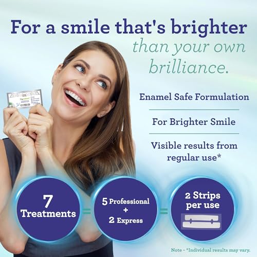 GuruNanda Teeth Whitening Strips, 7 Day Treatments, Enamel-Safe Teeth Whitening for Sensitive Teeth, Non-Slip, Dry Strip Technology-UPStoxs