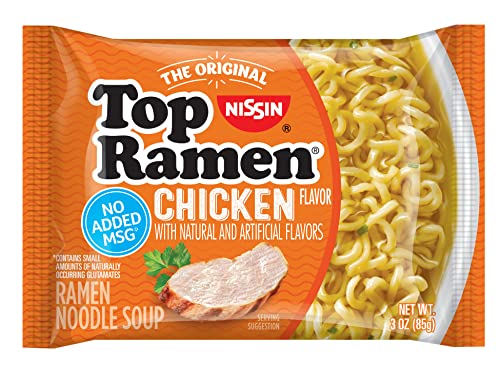 Nissin Top Ramen Noodle Soup, Chicken, 3 Ounce (Pack of 24)-UPStoxs