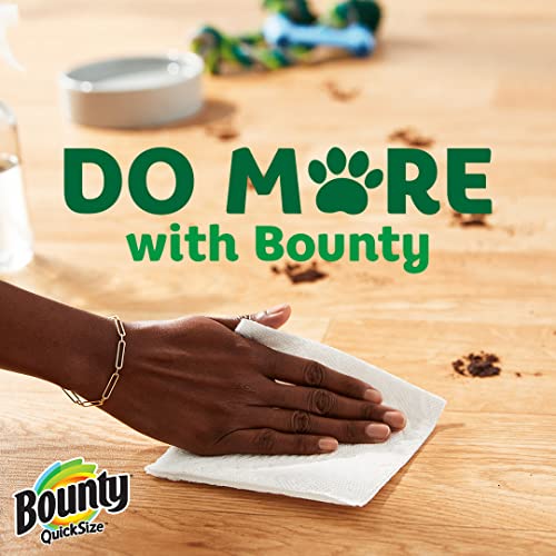 Bounty Quick-Size Paper Towels, White, 12 Family Rolls = 30 Regular Rolls-UPStoxs