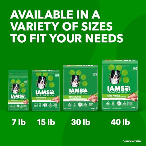 IAMS Adult Minichunks Small Kibble High Protein Dry Dog Food with Real Chicken, 30 lb. Bag,(Packaging may vary)-UPStoxs