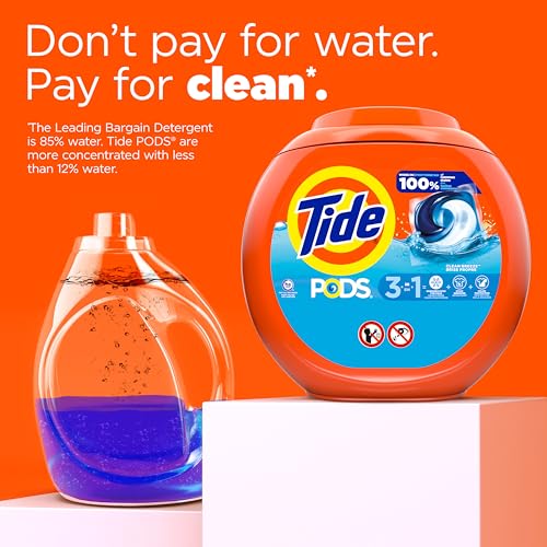 Tide PODS Laundry Detergent Soap Pacs, HE Compatible, 112 ct, Powerful 3-in-1 Clean, Clean Breeze-UPStoxs