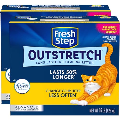 Fresh Step Outstretch, Clumping Cat Litter, Advanced, Extra Large, 32 Pounds total (2 Pack of 16lb Boxes)-UPStoxs