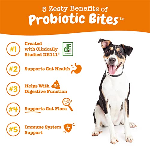 Zesty Paws Probiotics for Dogs - Digestive Enzymes for Gut Flora, Digestive Health, Diarrhea & Bowel Support - Clinically Studied DE111 - Dog Supplement Soft Chew for Pet Immune System - Chicken-UPStoxs