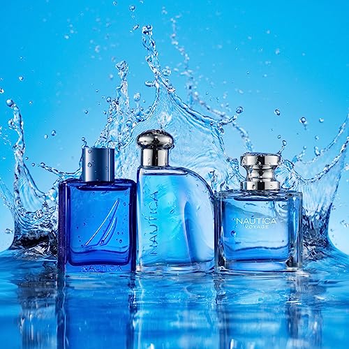 Nautica Voyage Eau De Toilette for Men - Fresh, Romantic, Fruity Scent Woody, Aquatic Notes of Apple, Water Lotus, Cedarwood, and Musk Ideal Day Wear 3.3 Fl Oz-UPStoxs