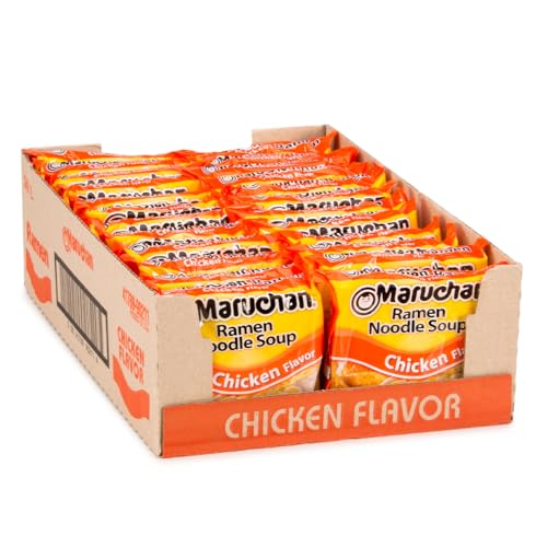 Maruchan Ramen Chicken, Instant Ramen Noodles, Ready to Eat Meals, 3 Oz, 24 Count-UPStoxs