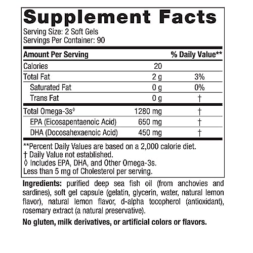 Nordic Naturals Ultimate Omega, Lemon Flavor - 180 Soft Gels - 1280 mg Omega-3 - High-Potency Omega-3 Fish Oil with EPA & DHA - Promotes Brain & Heart Health - Non-GMO - 90 Servings-UPStoxs