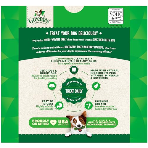 Greenies Original Petite Natural Dental Care Dog Treats, 36 oz. Pack (60 Treats)-UPStoxs