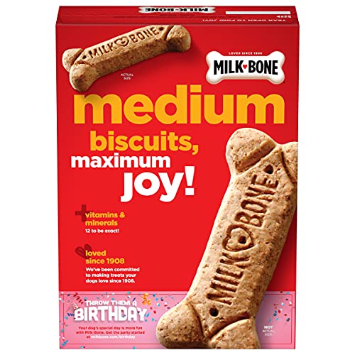 Milk-Bone Original Dog Treats for Medium Dogs, 24 Ounce, Crunchy Biscuit Helps Clean Teeth-UPStoxs