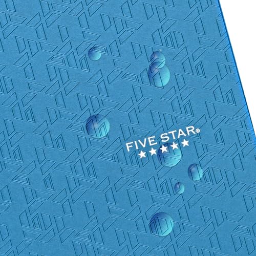 Five Star 2-Pocket Folder, Plastic Folder with Stay-Put Tabs, Fits 3 Ring Binder, Holds 8-1/2" x 11" Paper, Blue (333420H-ECM)-UPStoxs