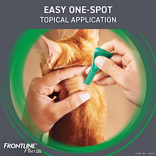 Frontline Plus Flea and Tick Treatment for Cats Over 1.5 lbs. 3 Treatments-UPStoxs