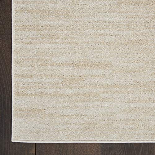 Nourison Essentials Indoor/Outdoor Ivory Beige 8' x 10' Area Rug, Easy Cleaning, Non Shedding, Bed Room, Living Room, Dining Room, Backyard, Deck, Patio (8x10)-UPStoxs