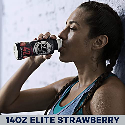 Core Power Fairlife Elite 42g High Protein Milk Shake Bottle , Ready To Drink for Workout Recovery, Strawberry, 14 Fl Oz, Liquid, kosher (Pack of 12)-UPStoxs