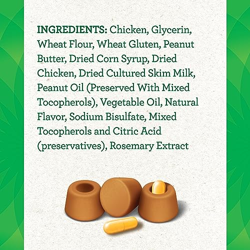 GREENIES PILL POCKETS for Dogs Capsule Size Natural Soft Dog Treats with Real Peanut Butter, 7.9 oz. Pack (30 Treats)-UPStoxs